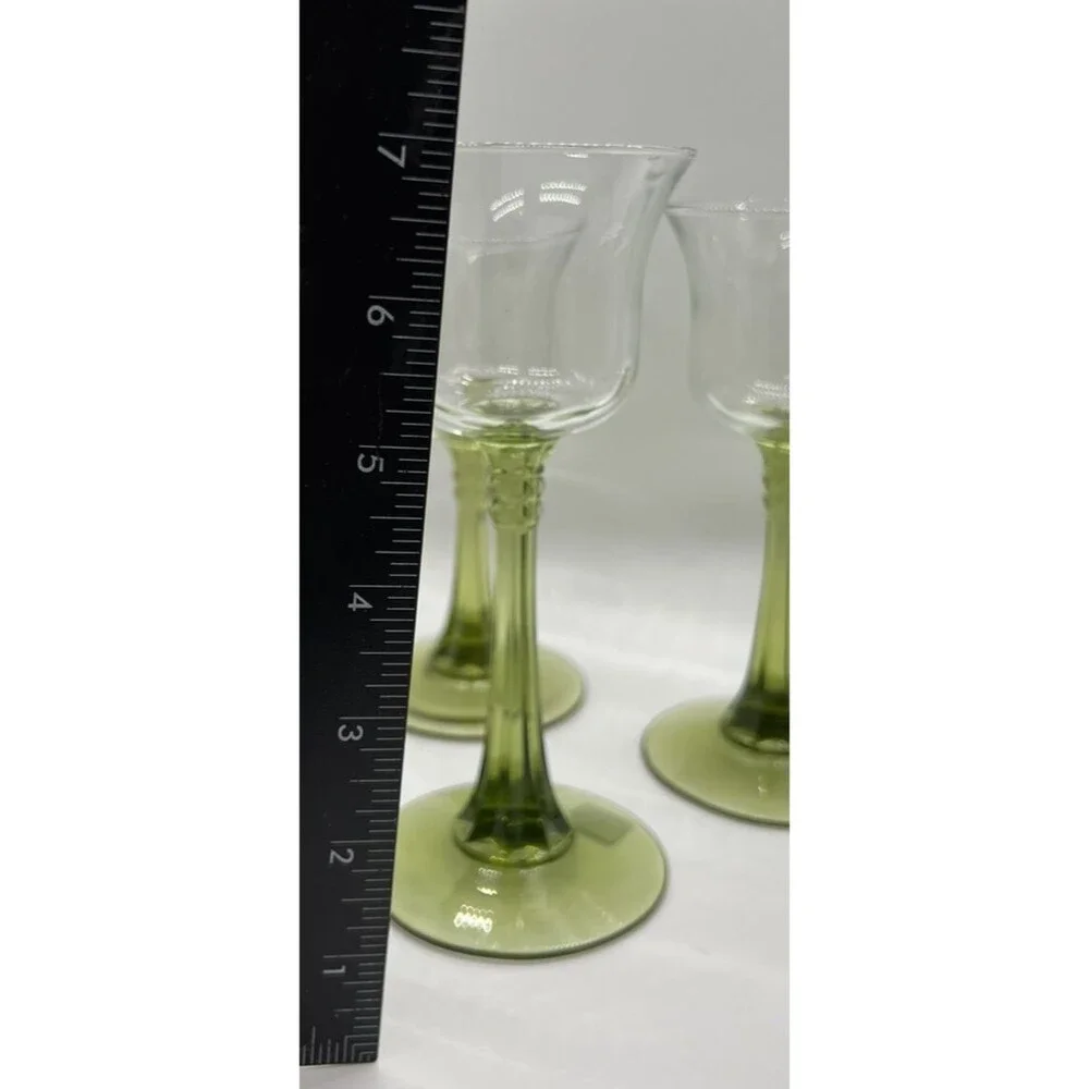 3 candle holders green clear glass tall table Partylite made in usa spring